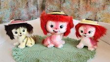 Vintage Bradley 1959 Three Furry Dogs - Pink & Yellow picture