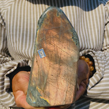 3.3lb Large Nice Natural Flash Gold Labradorite Crystal Rock Rough Specimen picture