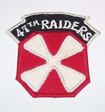 ULTRA-RARE ORIGINAL POST KW KOREAN MADE 8th ARMY 47th RAIDERS PATCH (GLOWS) picture