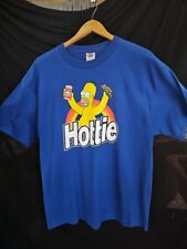 Vintage The Simpsons Homer Hottie Blue T Shirt 2004 L NEW picture