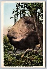Balanced Rock Near Inlet, Adirondacks NY Vintage Postcard picture