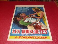 Cinema Poster Original Belgian - The Indiscretes Villard Shepherd Carrel 1956 picture