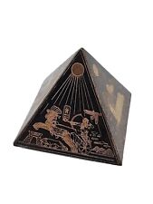 Vintage Pyramid decorated with Egyptian Pharoah, sphinx, hieroglyphics  picture