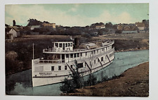 ca 1900s Canada Ship Postcard Steamer Rideau Queen Kingston & Ottawa steamship picture