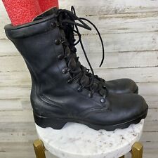 Vintage Combat Boots Military Issue Sz 4.5 N Black PJ 9-88 Grunge Gothic Soldier picture