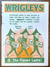 1919 WRIGLEY'S Chewing Gun Print Ad - featuring SPEARMEN Early Mascots picture