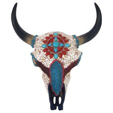 Medium: Old Wild West Art Desert Sun Cow Steer Skull Wall Mount Trophy Sculpture picture