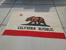 VTG California Republic Bear Flag 6x10 Ft. Nyla-wool Paramount Flag WWII Era 40s picture