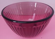  Pyrex Ribbed Cranberry Glass Mixing  Bowl 7401-S 3 cup 750ML picture