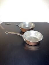 vintage copper cookware Set made in france  7” & 8” Sauce Pans Must See picture