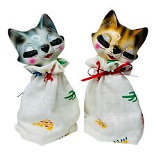 Brinns Ceramic Cat w/ Dress Vtg Kitsch T-1480 Lot 2 Tabby HTF 7