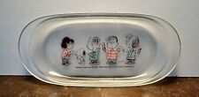 PEANUTS CHARACTERS GLASS DISH WITH 5 CHARACTERS ON DISH GLOSSY AND MATTE FINISH picture
