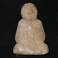 Very Old Ancient Bactrian Bactria Margiana Stone Idol Statue of Seated Figurine picture