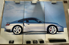PORSCHE OFFICIAL 911 996 TURBO COUPE SHOWROOM VINYL DISPLAY POSTER 2000 - 2005 picture