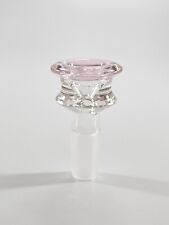 14MM Layered Pink Bowl Quality Glass Water Pipe Slide Hookah Replacement  picture