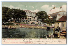 1906 View Of Peak's Island Water Front Maine ME, Sailboat Hotel Scene Postcard picture