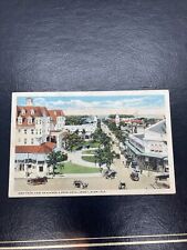 Vintage Postcard Bird's Eye View Of Avenue B From Hotel Miami Beach Fla. picture