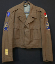 Korean War 8th Infantry 2nd Army 42S OD Wool Field Coat Ike S/Sgt Tailored WW2 picture
