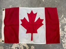 Vintage EMCO Canada Canadian Boat Flag Sewn Rare 12” X 18” picture