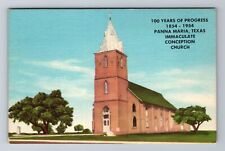 Panna Maria TX-Texas, Immaculate Conception Church, Antique Vintage Postcard picture