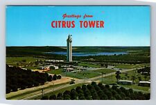 Clermont FL-Florida, Aerial View Citrus Tower & Groves, Vintage Postcard picture