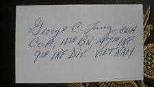 Sp4 GEORGE C. LANG, USA Vietnam Medal of Honor Signed 3x5 Card picture
