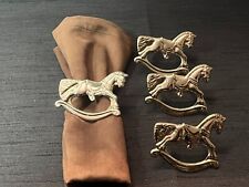 (Set of 4) Chrome Rocking Horse Napkin Rings picture