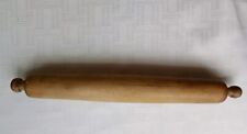 Primitive Wood Pastry Rolling Pin 13 Inches Long w/small Ball Ends picture