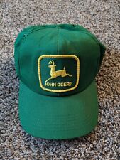 K Products Vintage John Deere Patch Hat Snapback Made In USA Green picture
