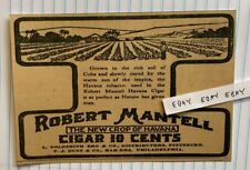 1901 ROBERT MANTELL 10¢ HAVANA CUBA CIGAR AD PITTSBURG PHILADELPHIA NEW POSTCARD picture
