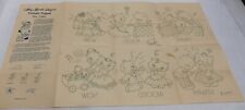 Vtg 1940's Alice Brooks Designs Transfer Pattern #7365 Kittens Cats Food Spark picture
