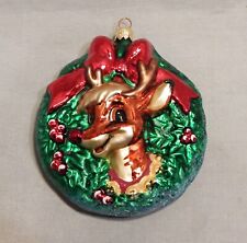 1999 Christopher Radko Glass Rudolph Christmas Ornament picture