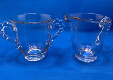 Vintage Crystal Clear Imperial Candlewick Sugar and Creamer picture
