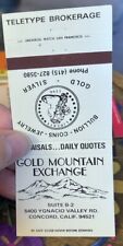 Matchbook Cover Gold Mountain Exchange Concord California (C132) picture