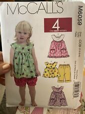 2010 Girls McCalls Sewing Pattern 6059 Size 1-4 Uncut picture