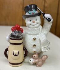 Lenox Porcelain Christmas Snowman Golfer With Squirrel (No Box) picture