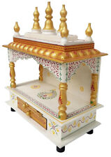 Indian Wooden Temple Puja Mandir Pooja Stand for Home and Office Wall Mandir. picture