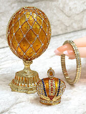 Faberge Eggs Imperial Royal Faberge egg & Bracelet Handmade 333AustrianCrystal picture