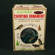 Vintage Electronic Chirping Ornament Ball w/Box-Works picture
