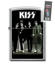 Zippo 209823 KISS Rock Band Chrome Full Size Lighter + FLINT PACK picture