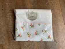 Pequot Fine Muslin  100% Fine  Cotton Floral Sheet Bed 72 X 108 picture