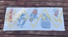 Vintage 1950s Carnival Circus Food Banner Canvas  Drive In Concession 69” x 29” picture