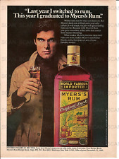 1980 Myers's Rum Vintage Magazine  Ad  Original Dark  Handsome Guy picture