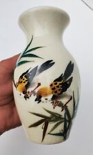 Vintage Japanese Porcelain Vase Hand Painted Birds  picture
