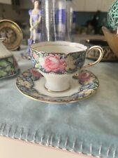 Paragon Teacup And Saucer Gingham Rose Petit Point  picture