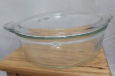 Vintage Simax Etched Glass Casserole Round XL picture