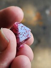 Choice Gemmy Blood-Red Spinel Crystal From Morogoro Tanzania - Fluorescent 8.2gr picture