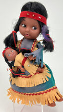 Vintage 10 Inch Native American Music Box souvenir doll And Baby very early picture