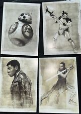 Topps Starwars The Last Jedi 6 Illustrated Cards picture