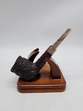 Vintage Caminetto Business 101 KS, Rusticated Brandy Estate Briar Pipe picture